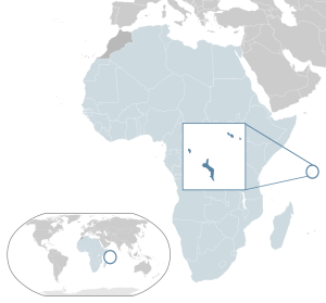 Plano de localización de Seychelles