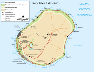 Mapa de Nauru